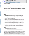 Cover page: Ensemble machine learning for the prediction of patient-level outcomes following thyroidectomy.