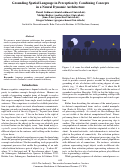 Cover page: Grounding Spatial Language in Perception by Combining Conceptsin a Neural Dynamic Architecture