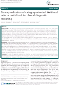 Cover page: Conceptualization of Category-Oriented Likelihood Ratio: A Useful Tool for Clinical Diagnostic Reasoning