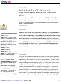Cover page: Electronic control of H+ current in a bioprotonic device with carbon nanotube porins