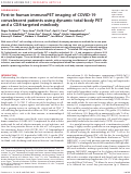 Cover page: First-in-human immunoPET imaging of COVID-19 convalescent patients using dynamic total-body PET and a CD8-targeted minibody