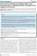Cover page: Chromosomal Instability by Inefficient Mps1 Auto-Activation Due to a Weakened Mitotic Checkpoint and Lagging Chromosomes