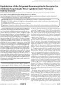 Cover page: Exploitation of the Polymeric Immunoglobulin Receptor for Antibody Targeting to Renal Cyst Lumens in Polycystic Kidney Disease*