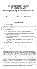 Cover page: The California Money Bail Reform Act: Ensuring Pretrial Justice and Public Safety