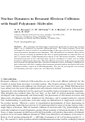 Cover page: Nuclear Dynamics in Resonant Electron Collisions with Small Polyatomic Molecules