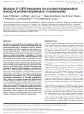 Cover page: Modular 5′-UTR hexamers for context-independent tuning of protein expression in eukaryotes
