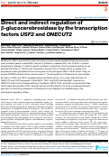 Cover page: Direct and indirect regulation of β-glucocerebrosidase by the transcription factors USF2 and ONECUT2.