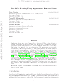 Cover page: Fast SVM Training Using Approximate Extreme Points