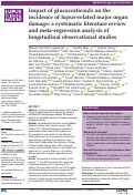 Cover page: Impact of glucocorticoids on the incidence of lupus-related major organ damage: a systematic literature review and meta-regression analysis of longitudinal observational studies