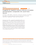 Cover page: A peptide for targeted, systemic delivery of imaging and therapeutic compounds into acute brain injuries