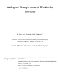 Cover page: Wetting and strenght issues at Al/alpha-alumina interfaces