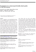 Cover page: Development of a vision-targeted health-related quality of life item measure