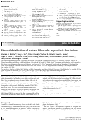 Cover page: Skewed distribution of natural killer cells in psoriasis skin lesions