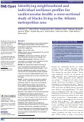 Cover page: Identifying neighbourhood and individual resilience profiles for cardiovascular health: a cross-sectional study of blacks living in the Atlanta metropolitan area