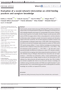 Cover page: Evaluation of a social network intervention on child feeding practices and caregiver knowledge