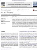 Cover page: Phenotypic plasticity in larval swimming behavior in estuarine and coastal crab populations