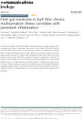 Cover page: Host gut resistome in Gulf War chronic multisymptom illness correlates with persistent inflammation