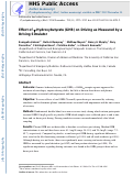 Cover page: Effect of γ-hydroxybutyrate (GHB) on driving as measured by a driving simulator