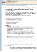 Cover page: Do radiographic disease and pain account for why people with or at high risk of knee osteoarthritis do not meet physical activity guidelines?