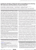 Cover page: Lipidomic Analysis of Dynamic Eicosanoid Responses during the Induction and Resolution of Lyme Arthritis*