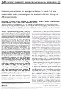 Cover page: Plasma proteoforms of apolipoproteins C-I and C-II are associated with plasma lipids in the Multi-Ethnic Study of Atherosclerosis