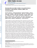 Cover page: Genome-wide Association Studies in Ancestrally Diverse Populations: Opportunities, Methods, Pitfalls, and Recommendations.