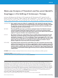 Cover page: Molecular Analysis of Persistent and Recurrent Barretts Esophagus in the Setting of Endoscopic Therapy.