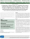 Cover page: Comparative Effectiveness of 2 Diabetes Prevention Lifestyle Programs in the Workplace: The City and County of San Francisco Diabetes Prevention Trial