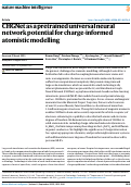 Cover page: CHGNet as a pretrained universal neural network potential for charge-informed atomistic modelling