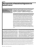 Cover page: The repertoire of mutational signatures in human cancer