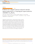 Cover page: Evidence for singular-phonon-induced nematic superconductivity in a topological superconductor candidate Sr0.1Bi2Se3