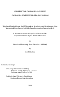 Cover page: Distributed leadership and social networks in the school- based development of the International Baccalaureate's Middle Years Program in a Venezuelan K-12