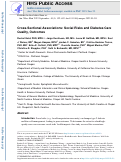 Cover page: Cross-Sectional Associations: Social Risks and Diabetes Care Quality, Outcomes