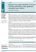 Cover page: Biphasic bone graft substitute in revision total hip arthroplasty with significant acetabular bone defects : a retrospective analysis.