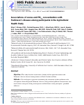 Cover page: Associations of Ozone and PM2.5 Concentrations With Parkinson's Disease Among Participants in the Agricultural Health Study