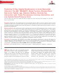 Cover page: Predicting 30‐Day Hospital Readmissions in Acute Myocardial Infarction: The AMI “READMITS” (Renal Function, Elevated Brain Natriuretic Peptide, Age, Diabetes Mellitus, Nonmale Sex, Intervention with Timely Percutaneous Coronary Intervention, and Low Systolic Blood Pressure) Score