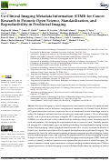 Cover page: Co-Clinical Imaging Metadata Information (CIMI) for Cancer Research to Promote Open Science, Standardization, and Reproducibility in Preclinical Imaging