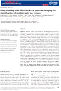 Cover page: Deep learning with diffusion basis spectrum imaging for classification of multiple sclerosis lesions.