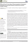 Cover page: Infrared-Fused Vision-Based Thermoregulation Performance Estimation for Personal Thermal Comfort-Driven HVAC System Controls