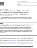 Cover page: A Longitudinal Study of Local Gyrification Index in Young Boys With Autism Spectrum Disorder