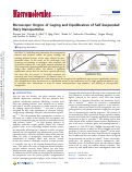 Cover page: Microscopic Origins of Caging and Equilibration of Self-Suspended Hairy Nanoparticles