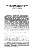 Cover page: The Interrelationship between, Anti-Asian Violence and Asian America