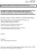 Cover page: On the in vitro fatigue behavior of human dentin with implications for life prediction