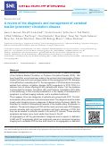 Cover page: A review of the diagnosis and management of vertebral basilar (posterior) circulation disease.