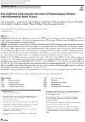 Cover page: Risk of Adverse Cardiovascular Outcomes in Postmenopausal Women with Inflammatory Bowel Disease.