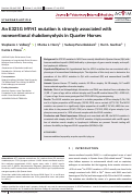 Cover page: An E321G MYH1 mutation is strongly associated with nonexertional rhabdomyolysis in Quarter Horses