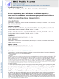 Cover page: Lower respiratory tract infections in children requiring mechanical ventilation: a multicentre prospective surveillance study incorporating airway metagenomics