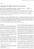 Cover page: Algorithms for Olfactory Search across Species