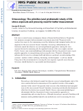 Cover page: Stressnology: The primitive (and problematic) study of life stress exposure and pressing need for better measurement