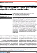 Cover page: Ultra-light antennas via charge programmed deposition additive manufacturing.